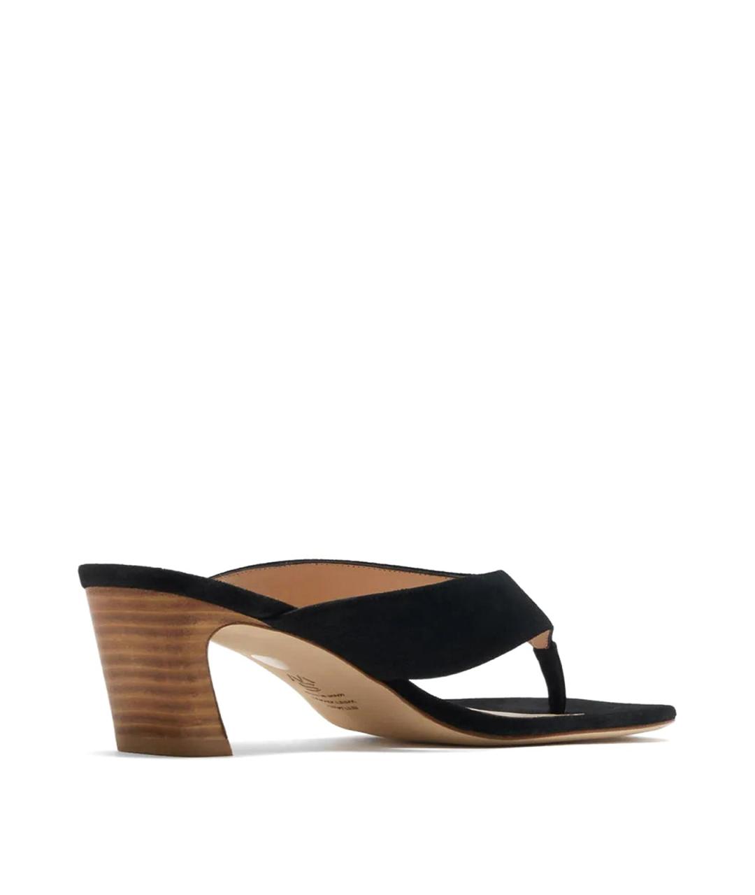 STUART WEITZMAN Черные замшевые мюли, фото 2