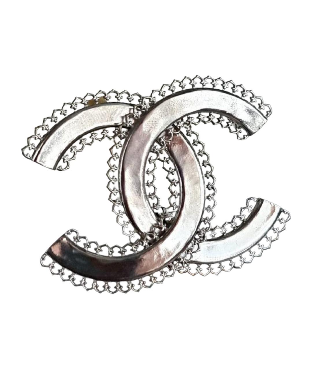 CHANEL Серебряная металлическая булавка / брошь, фото 1