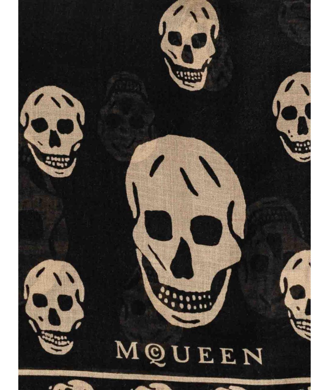 ALEXANDER MCQUEEN Черный шарф, фото 2