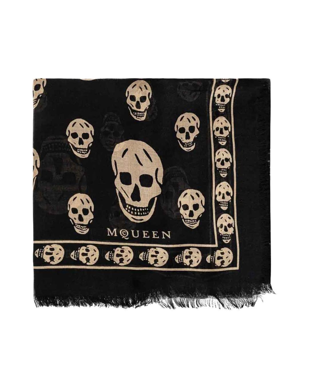 ALEXANDER MCQUEEN Черный шарф, фото 1