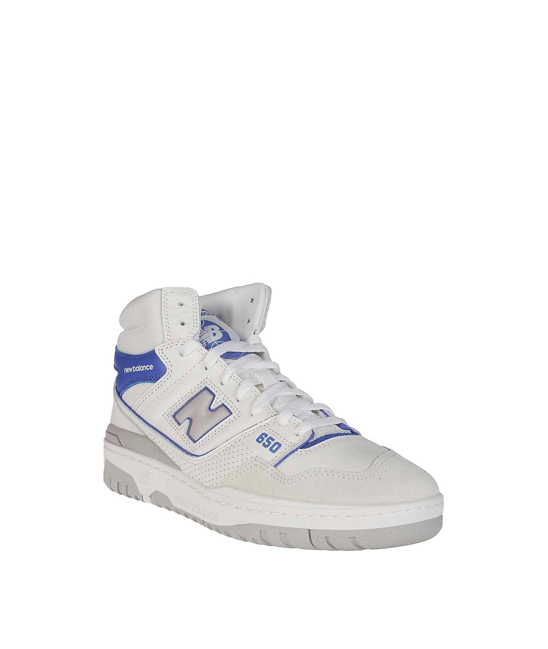 NEW BALANCE Белые кожаные высокие кроссовки / кеды, фото 2