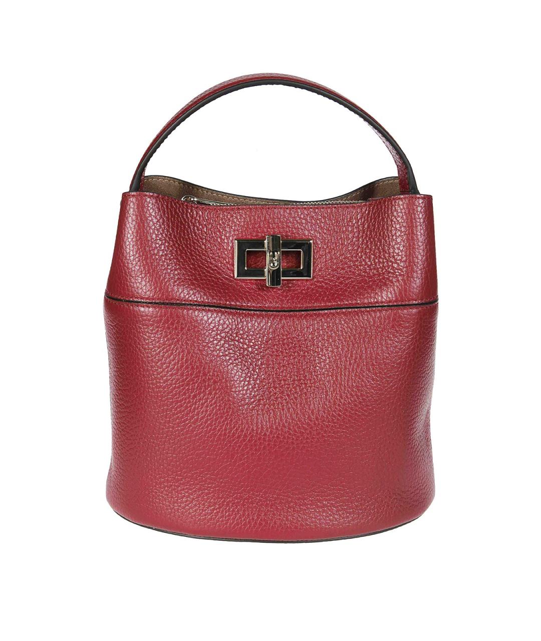 FURLA Красная кожаная сумка с короткими ручками, фото 1
