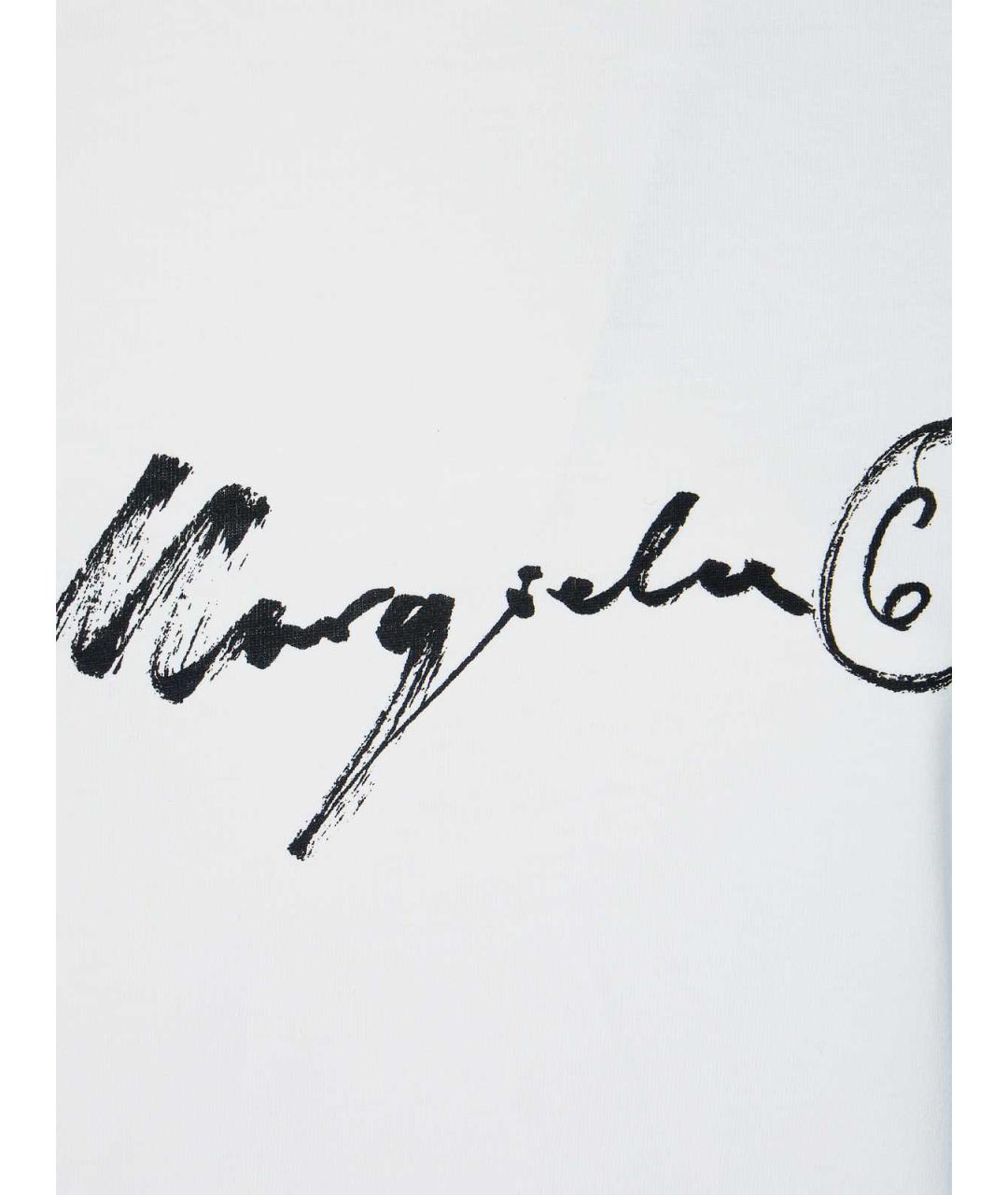 MM6 MAISON MARGIELA Белая хлопковая футболка, фото 3
