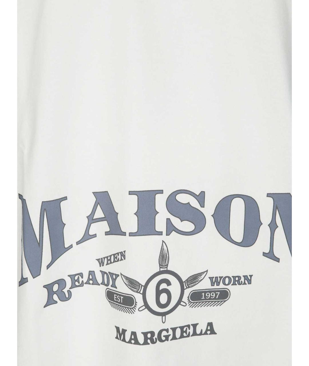 MM6 MAISON MARGIELA Белая хлопковая футболка, фото 3