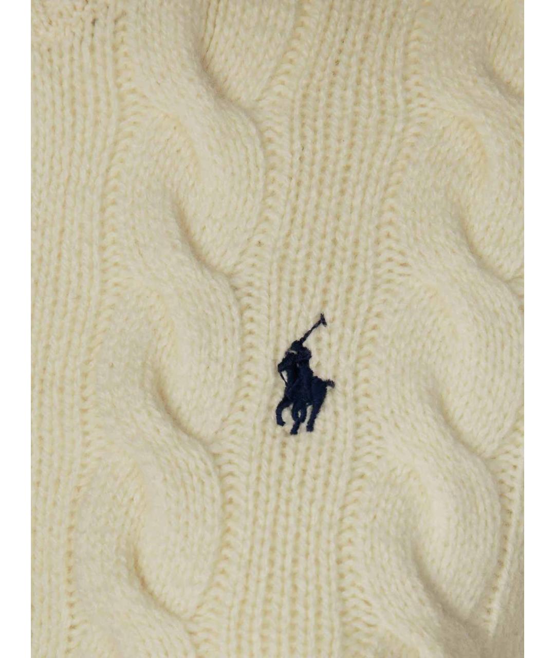 POLO RALPH LAUREN Бежевый шерстяной кардиган, фото 3