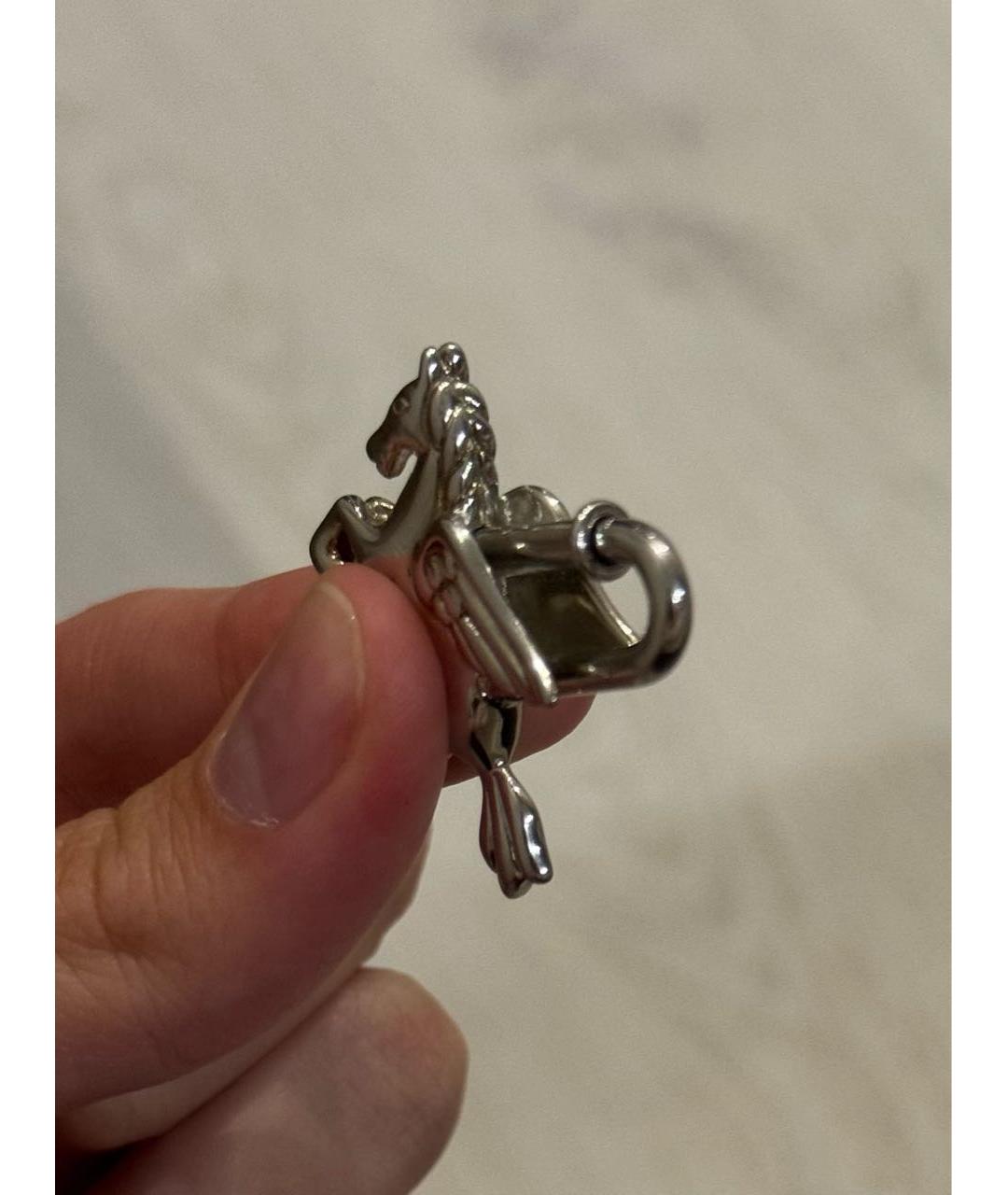 HERMES Серебряный брелок, фото 4