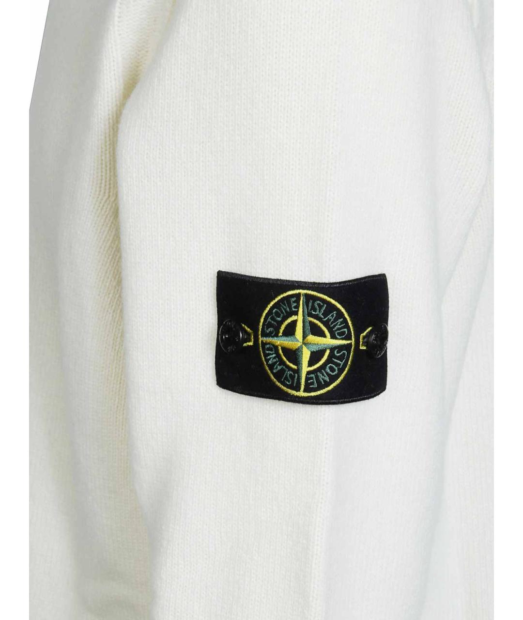 STONE ISLAND Белый шерстяной джемпер / свитер, фото 3