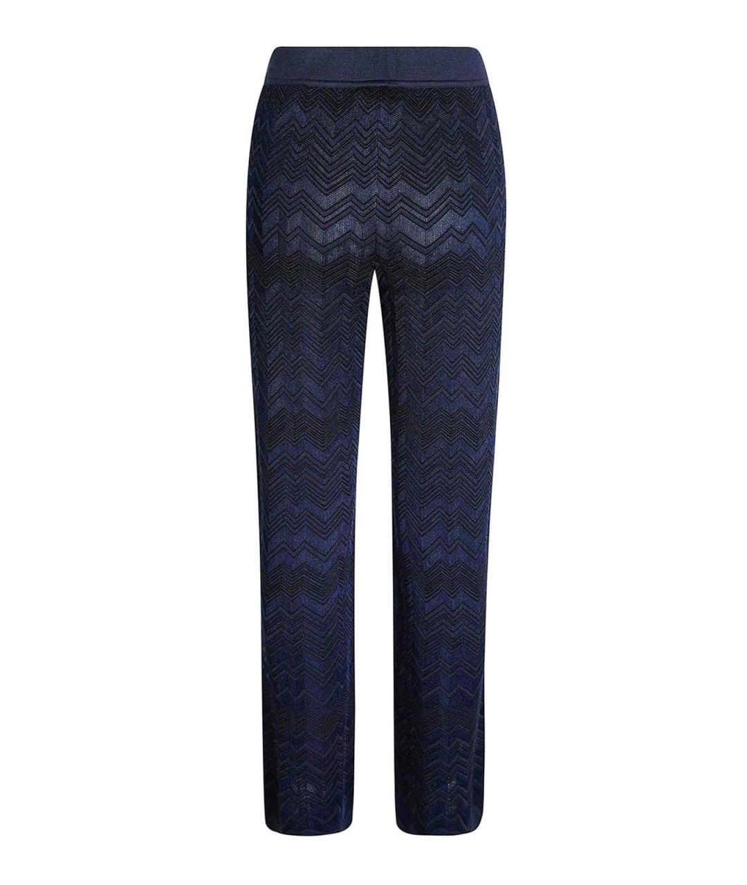 MISSONI Синие полиэстеровые брюки узкие, фото 2