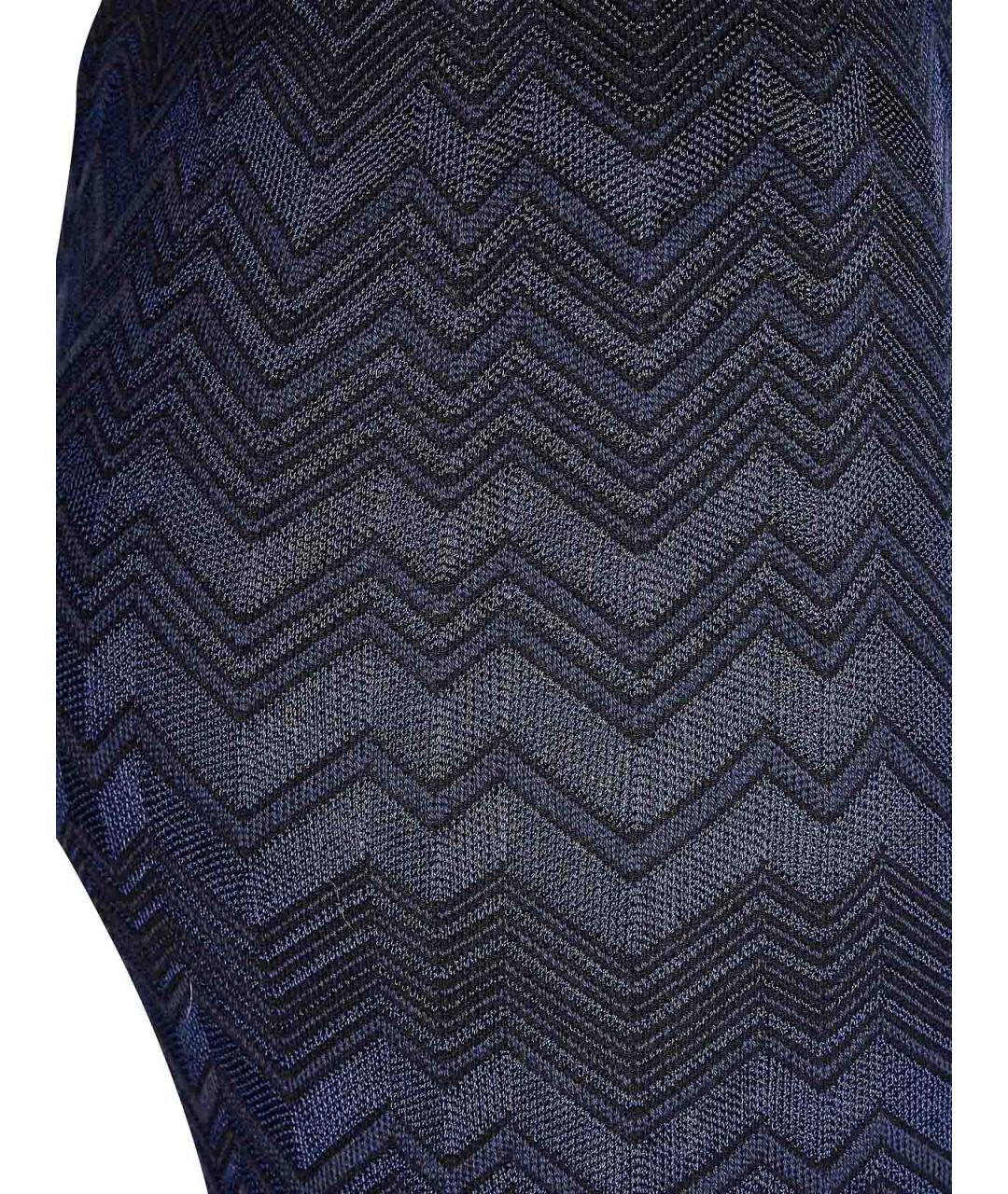 MISSONI Синие полиэстеровые брюки узкие, фото 3