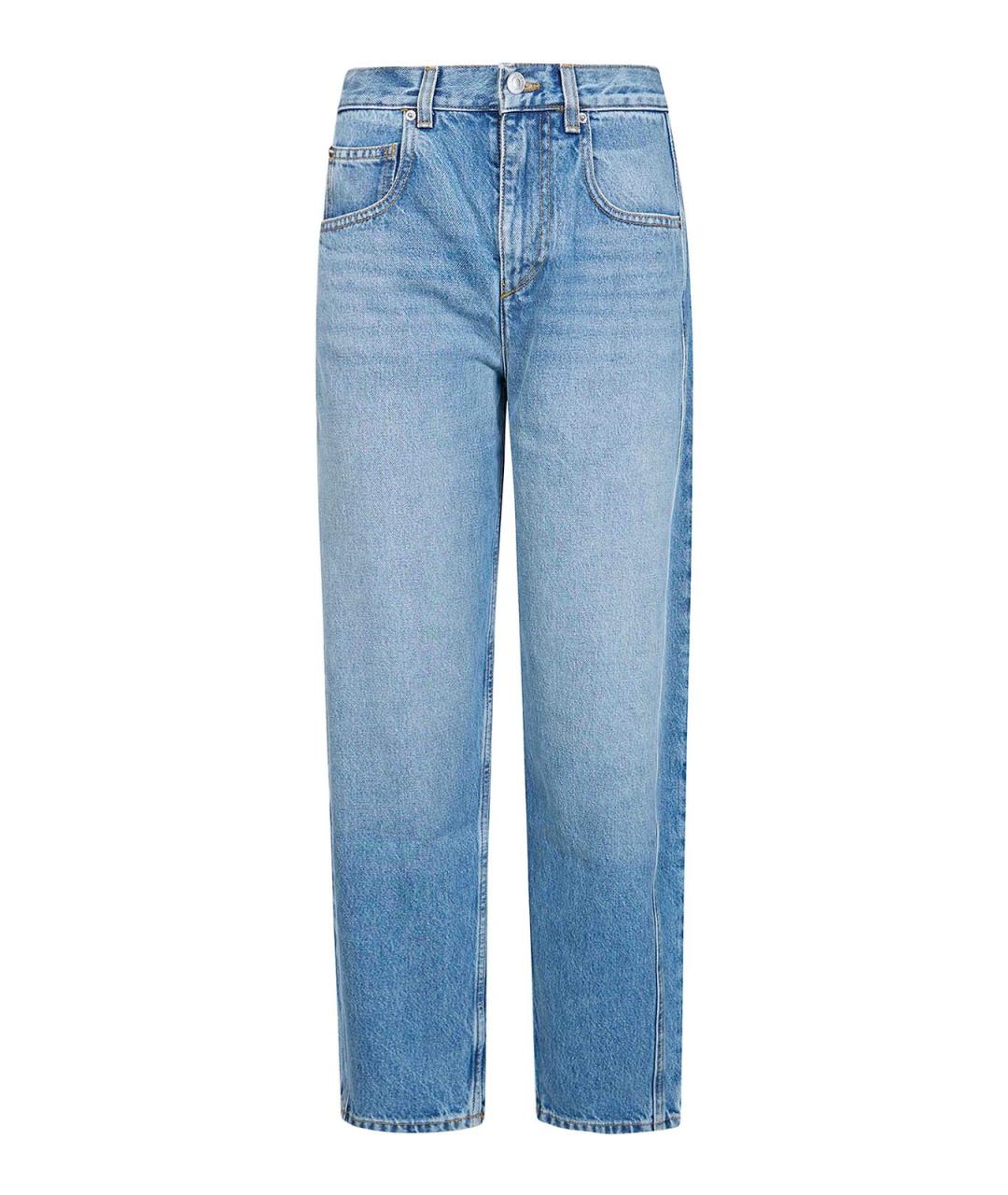 ISABEL MARANT Голубые хлопковые прямые джинсы, фото 1