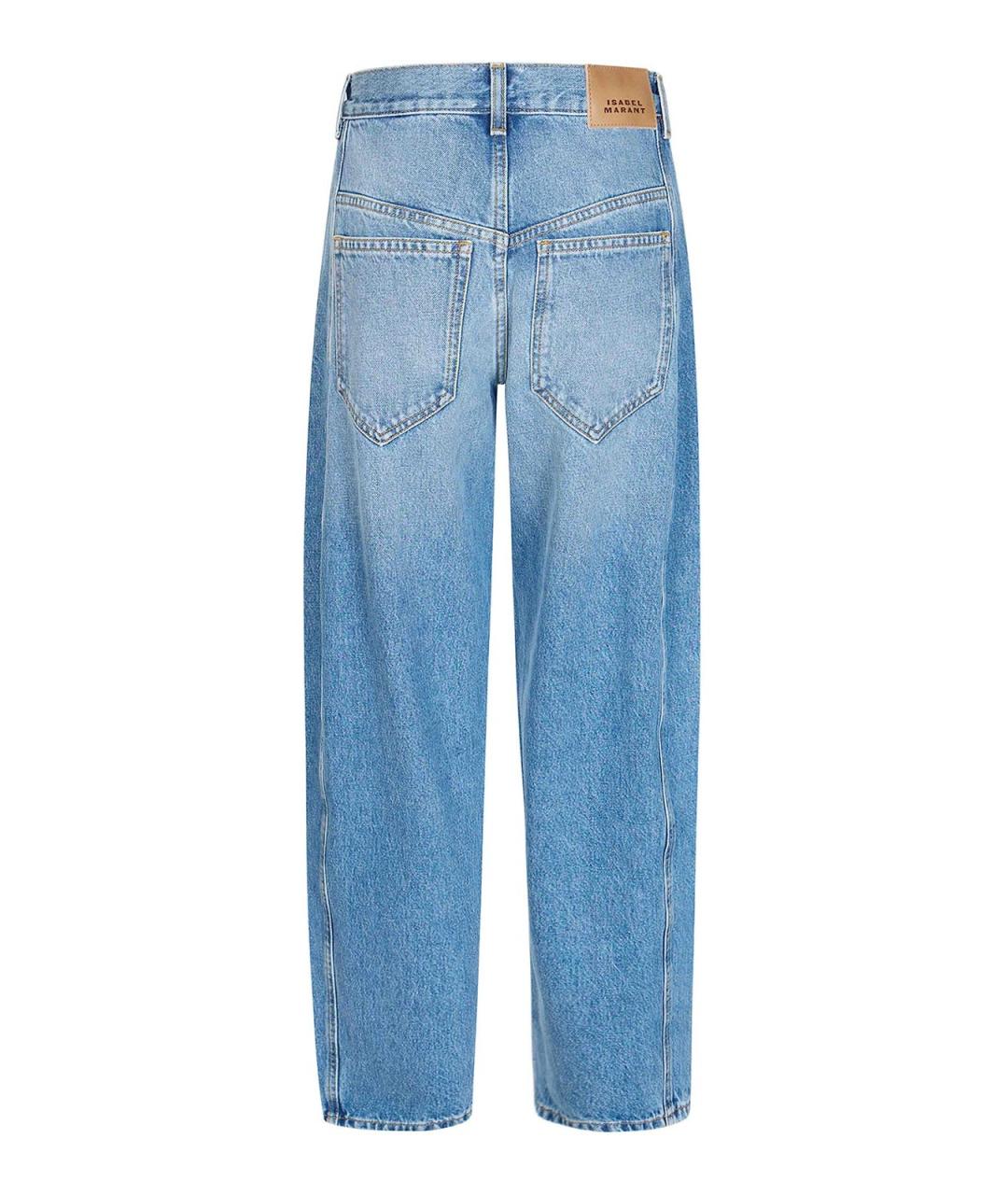 ISABEL MARANT Голубые хлопковые прямые джинсы, фото 2