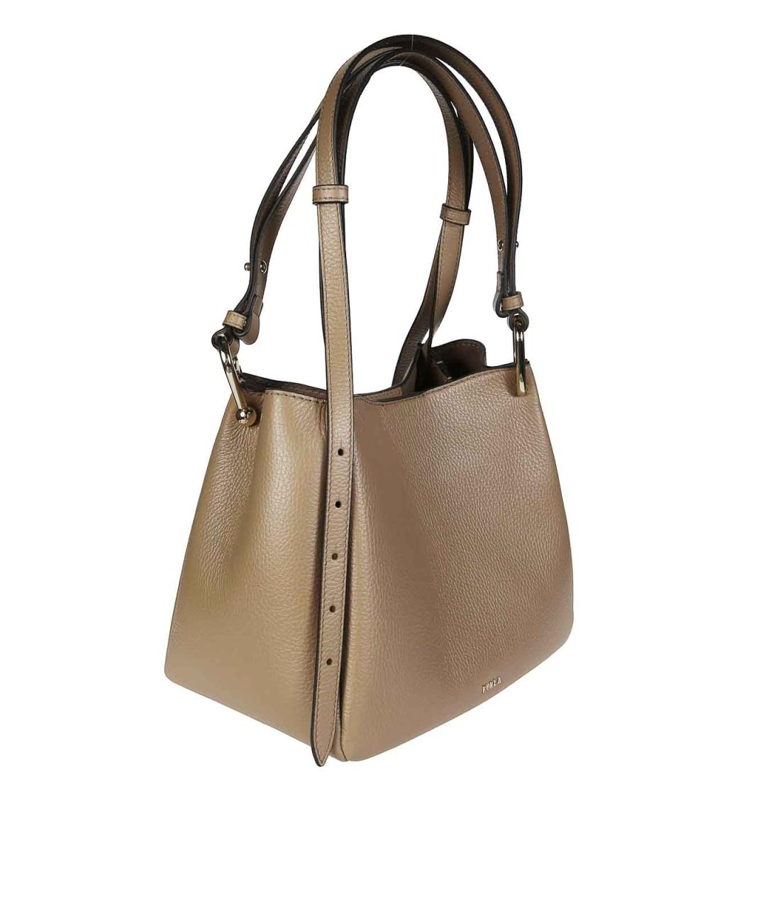 FURLA Бежевая кожаная сумка тоут, фото 2