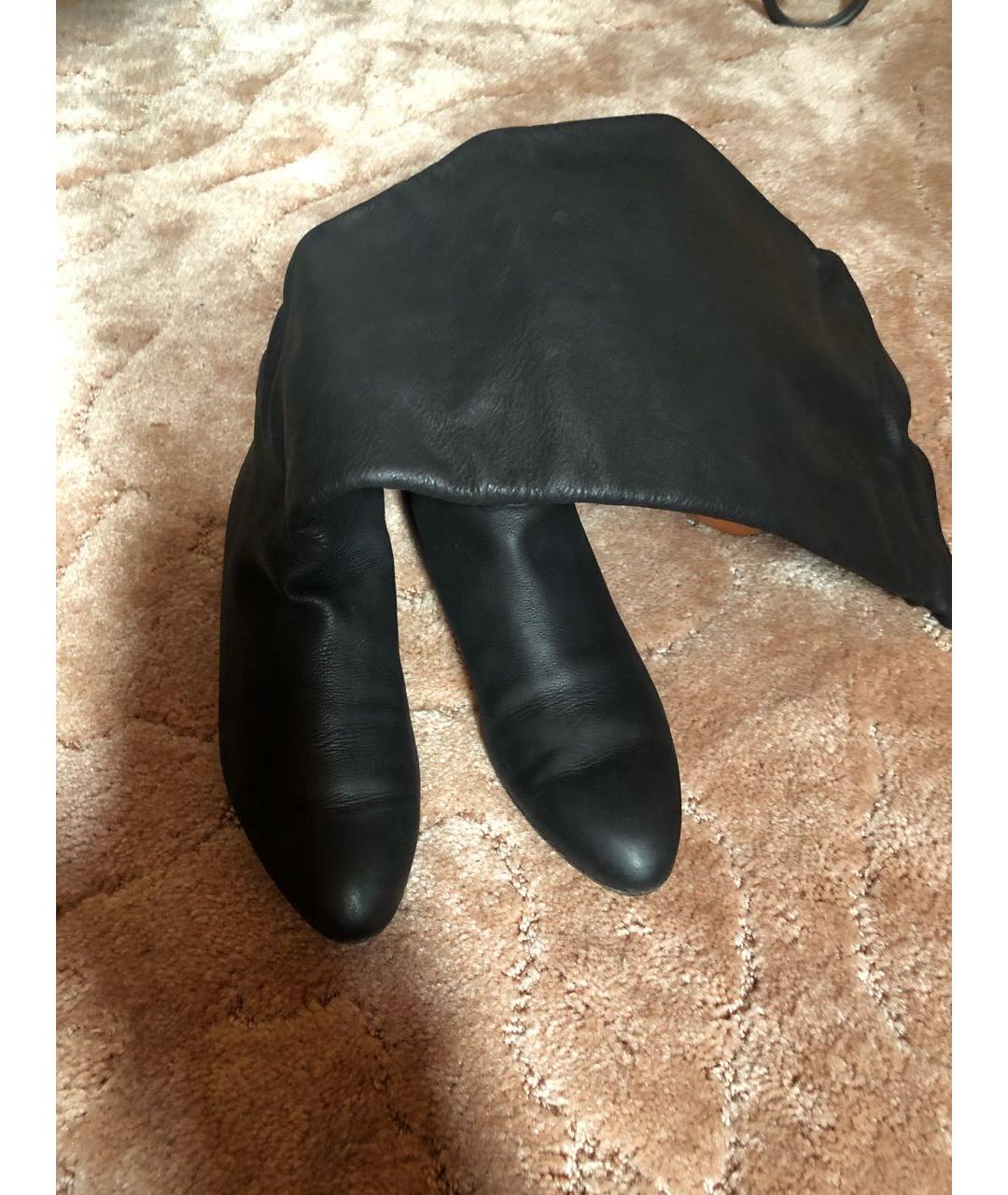 LANVIN Черные кожаные ботфорты, фото 3