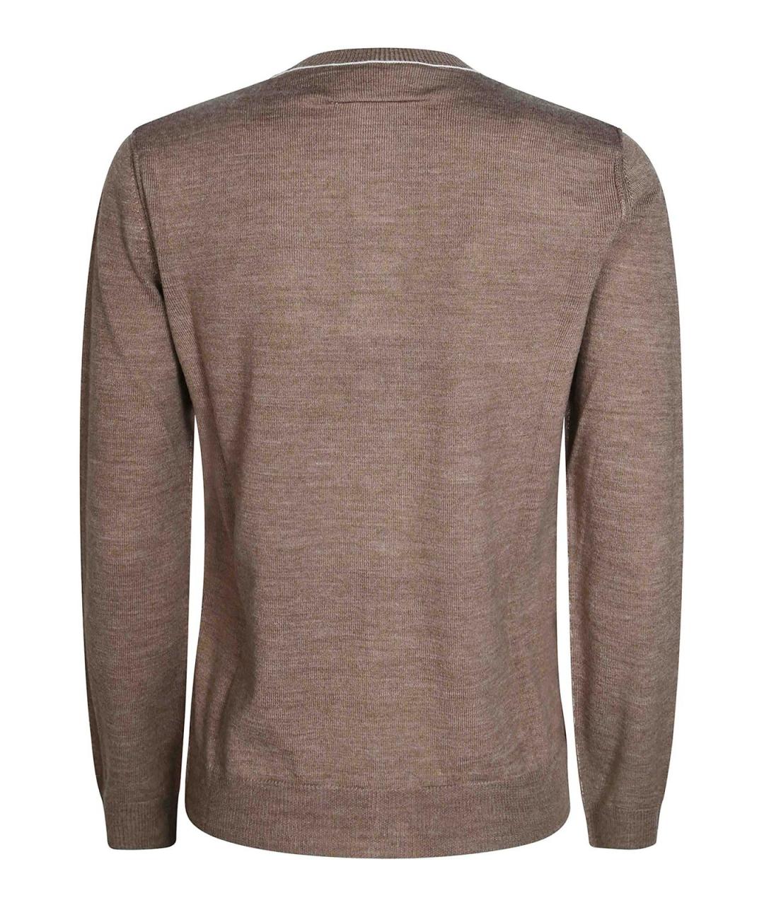 MM6 MAISON MARGIELA Коричневый шерстяной кардиган, фото 2