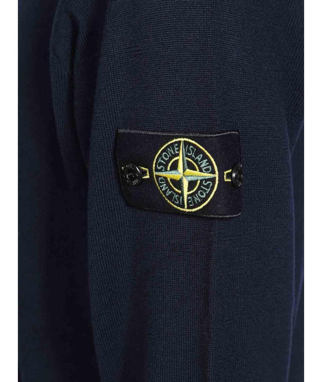 STONE ISLAND Синий шерстяной джемпер / свитер, фото 3