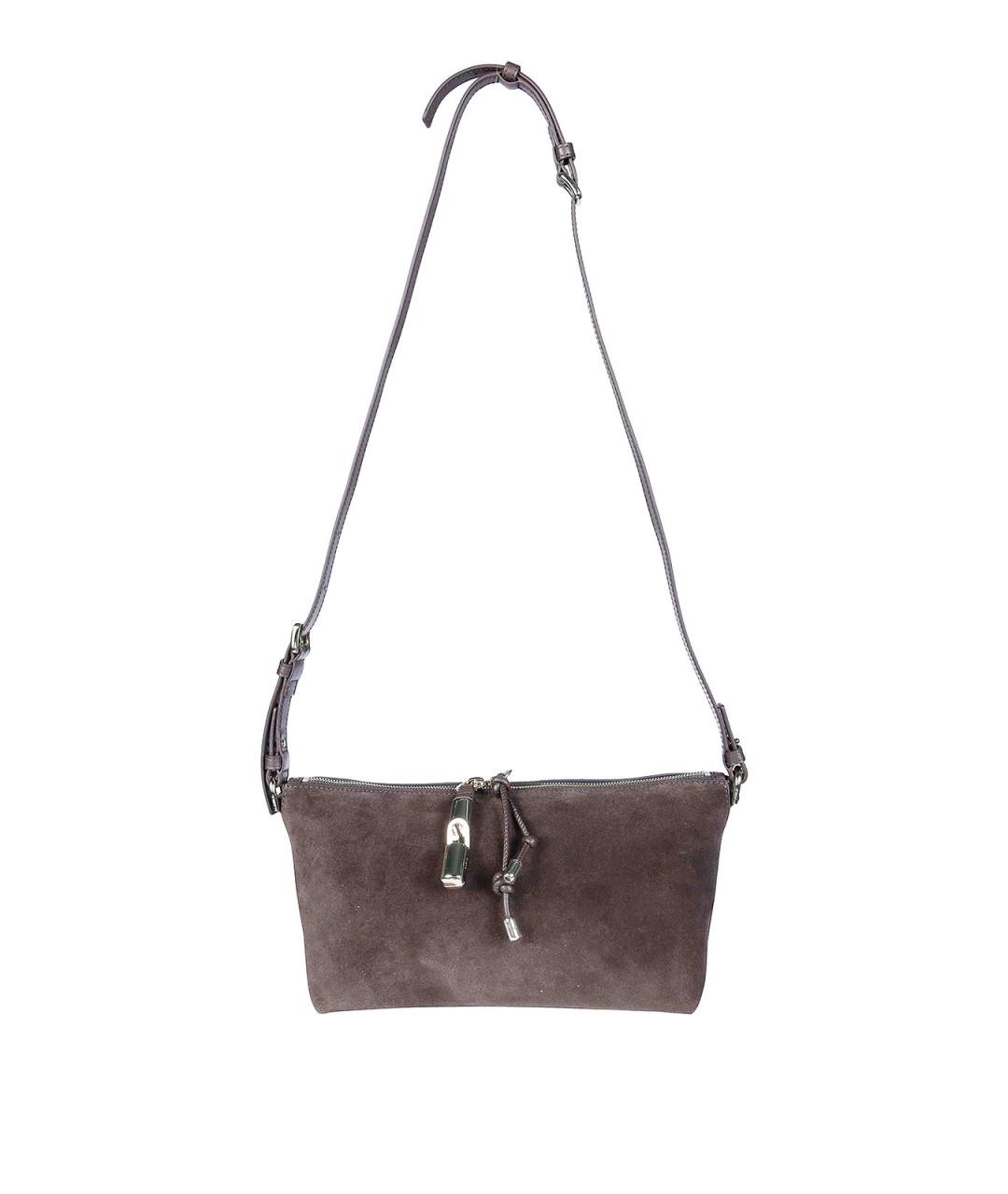 FURLA Коричневая тканевая сумка через плечо, фото 1