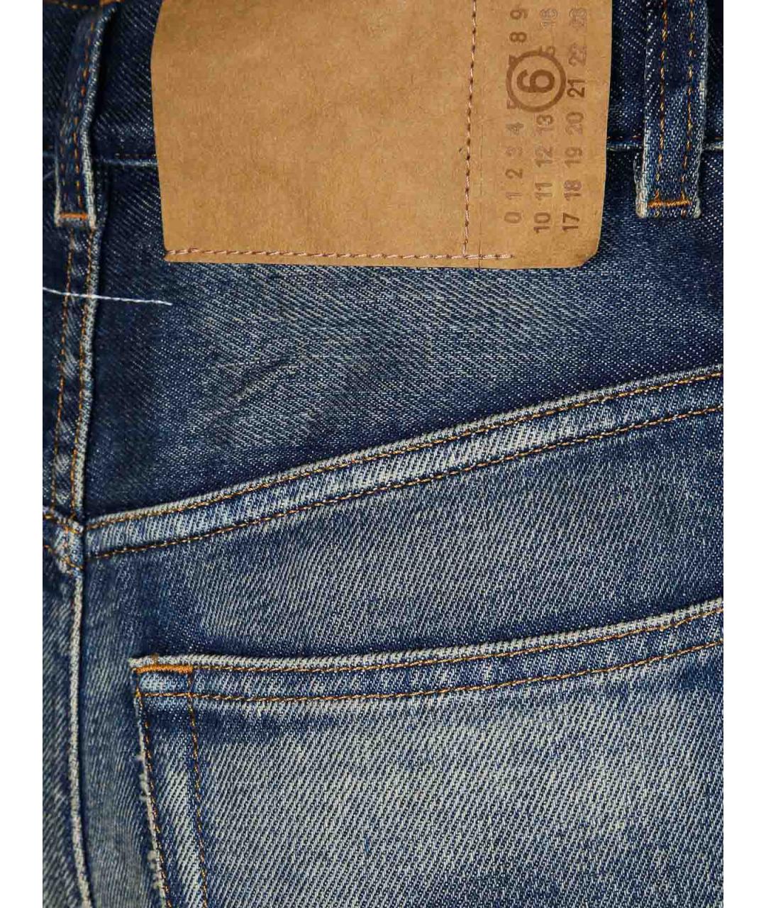 MM6 MAISON MARGIELA Синие прямые джинсы, фото 3