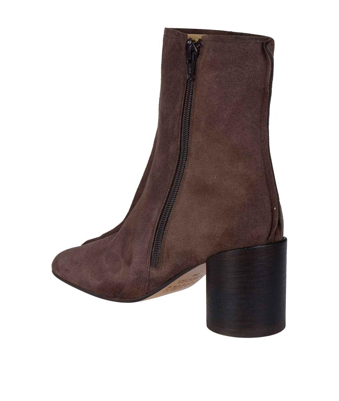 MM6 MAISON MARGIELA Коричневые замшевые ботильоны, фото 3