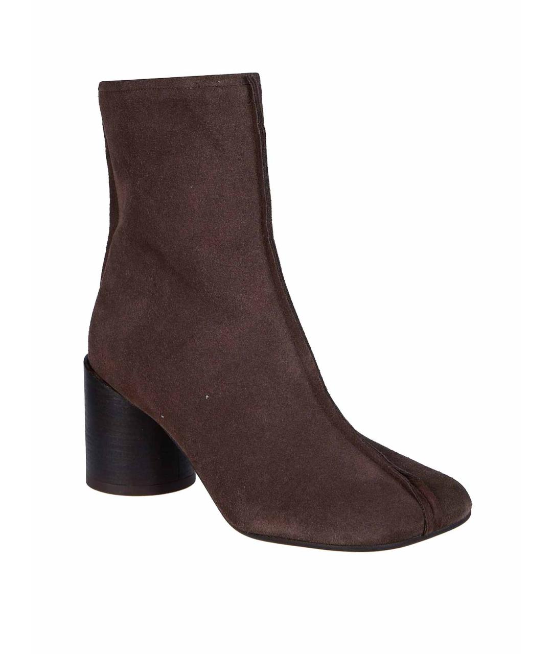 MM6 MAISON MARGIELA Коричневые замшевые ботильоны, фото 2