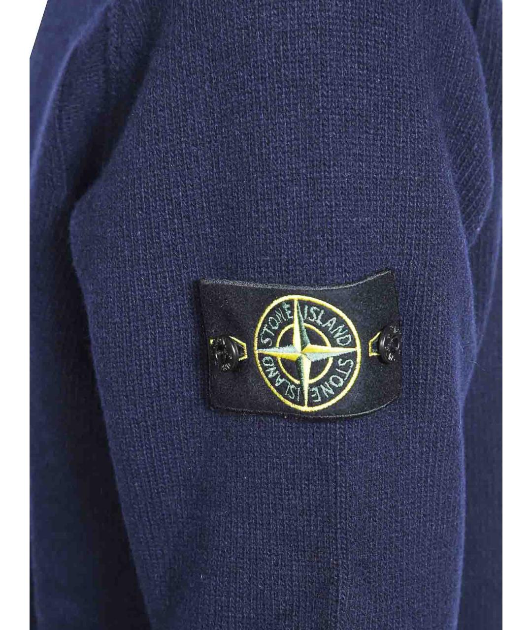 STONE ISLAND Синий шерстяной джемпер / свитер, фото 3