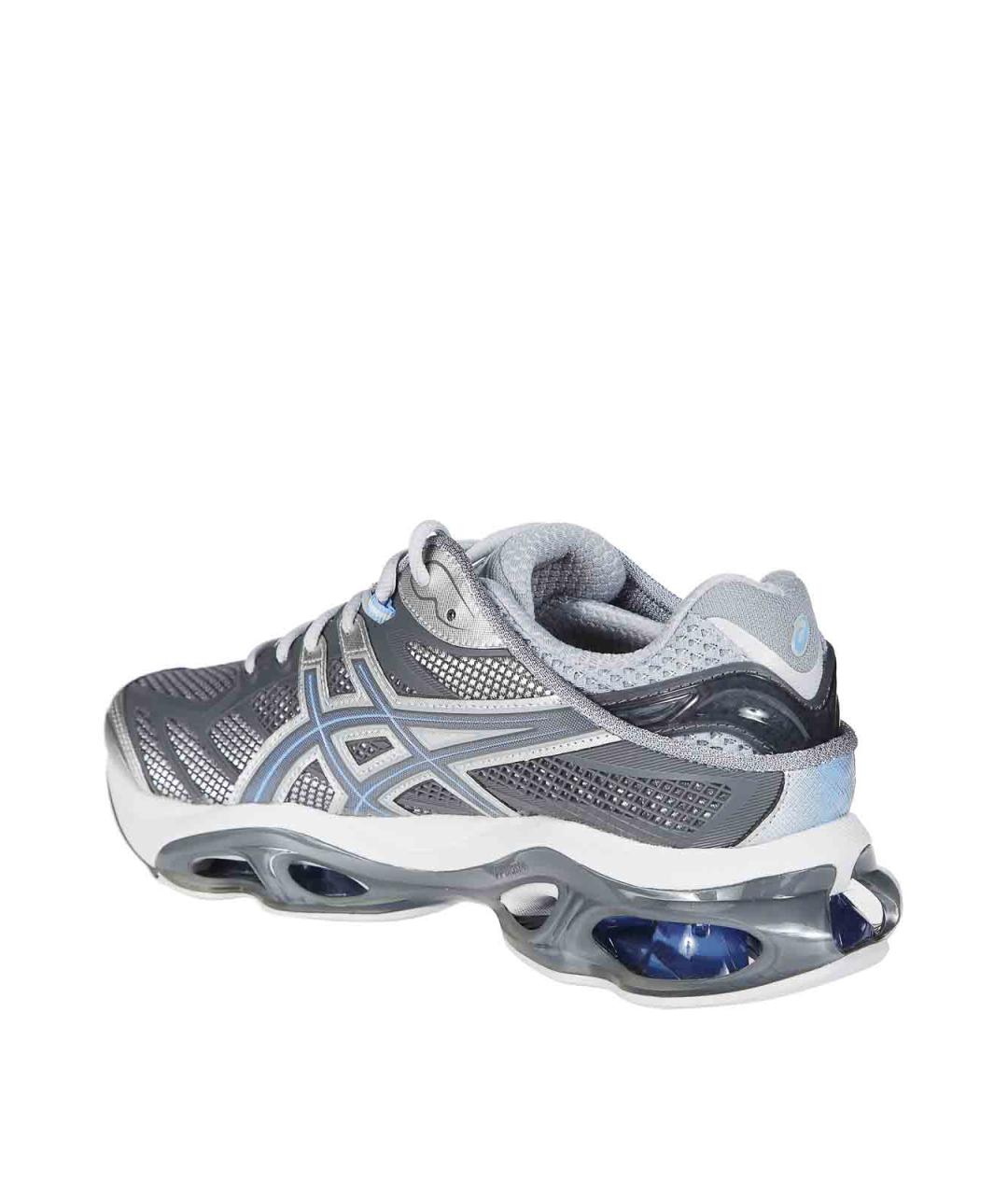 ASICS Серебряные текстильные низкие кроссовки / кеды, фото 3