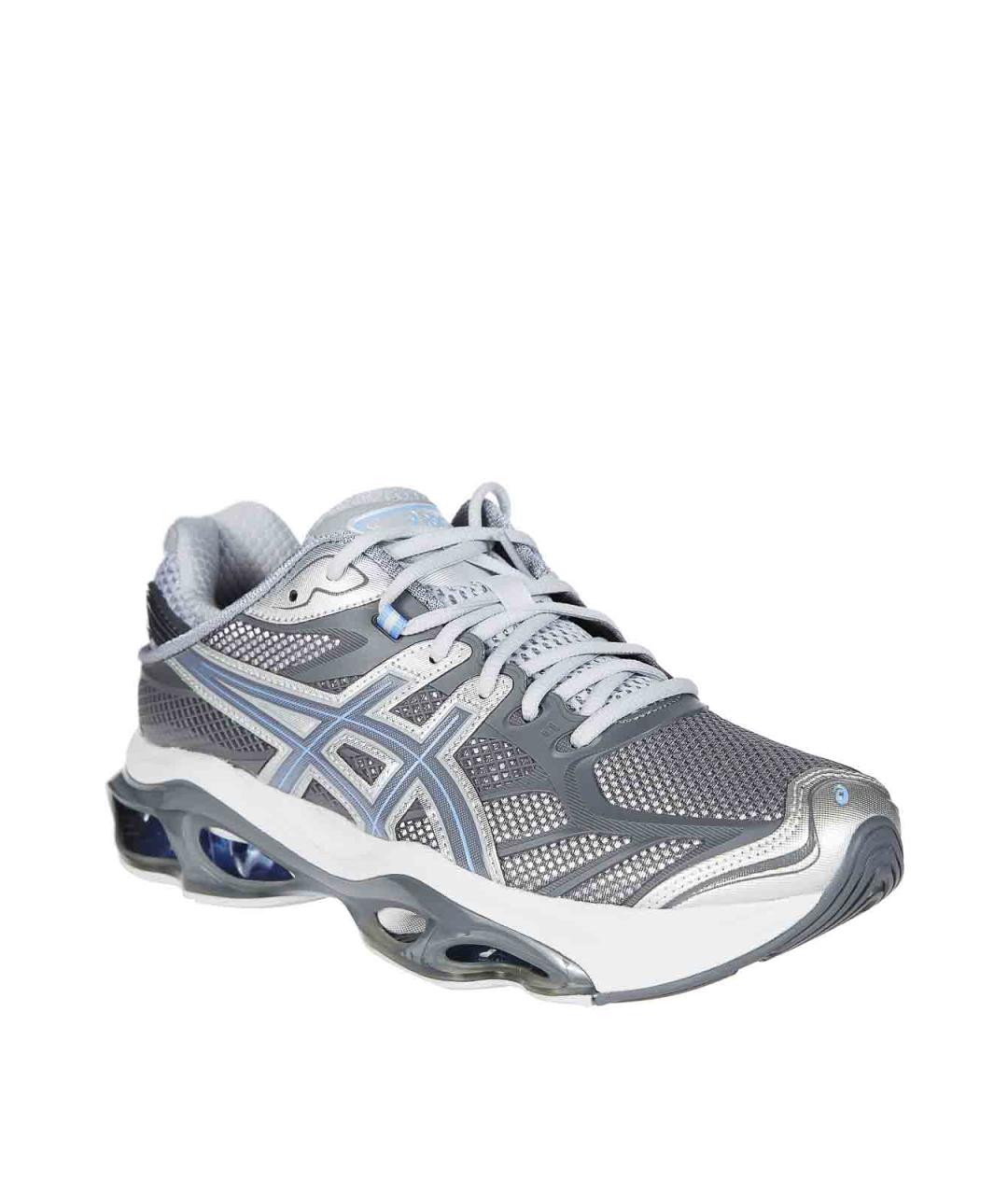 ASICS Серебряные текстильные низкие кроссовки / кеды, фото 2