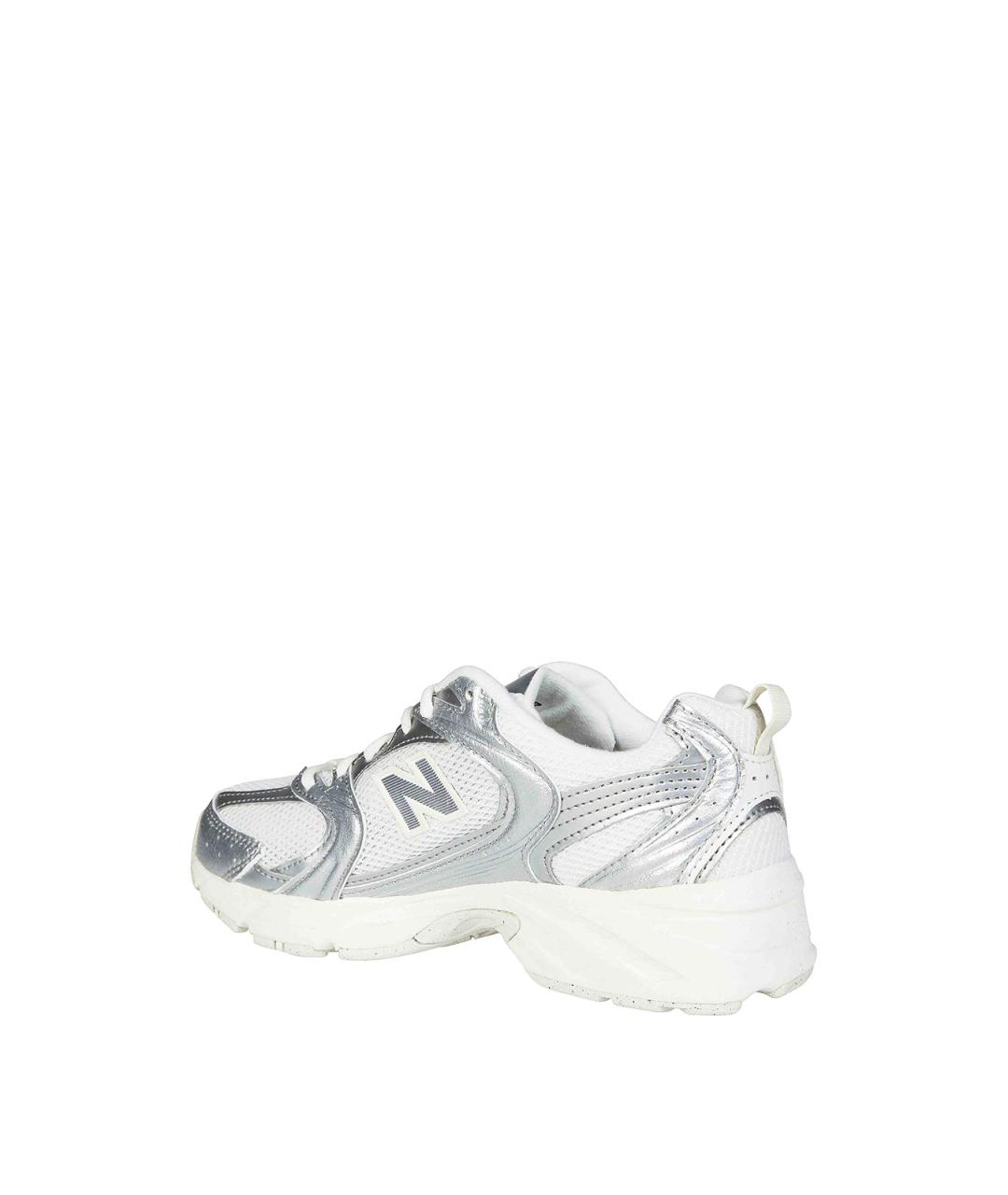 NEW BALANCE Серебряные текстильные кроссовки, фото 3
