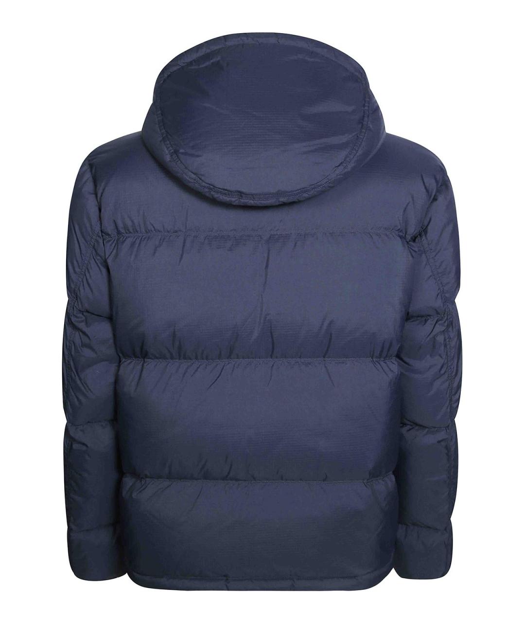 STONE ISLAND Синий полиамидовый пуховик, фото 2