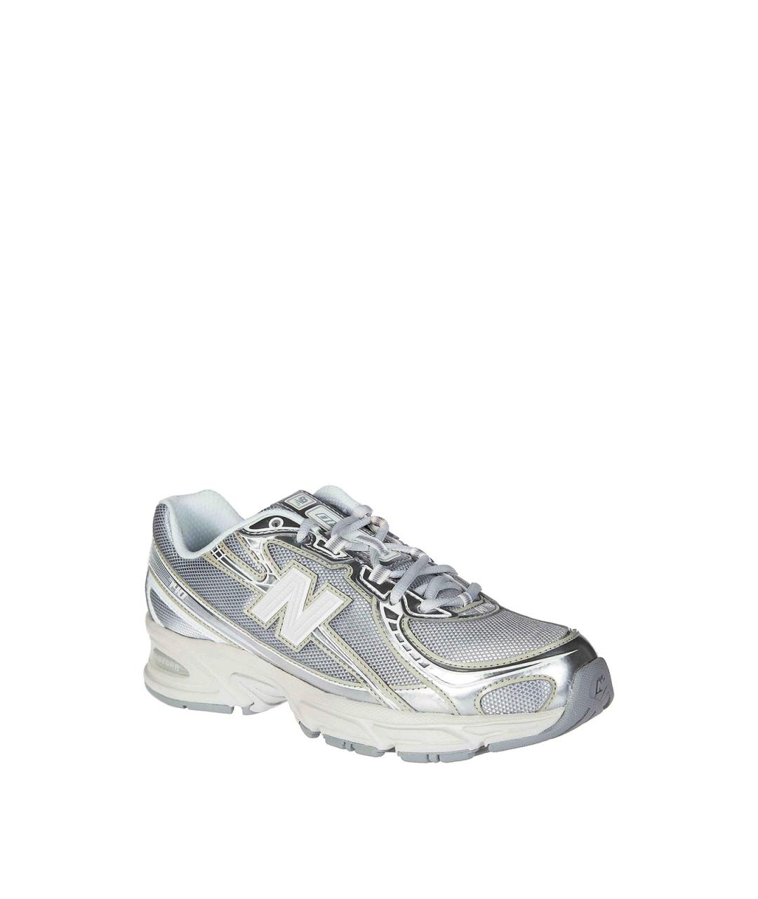 NEW BALANCE Серебряные текстильные кроссовки, фото 2