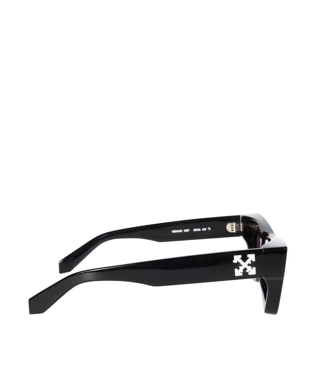 OFF-WHITE Черные пластиковые солнцезащитные очки, фото 4