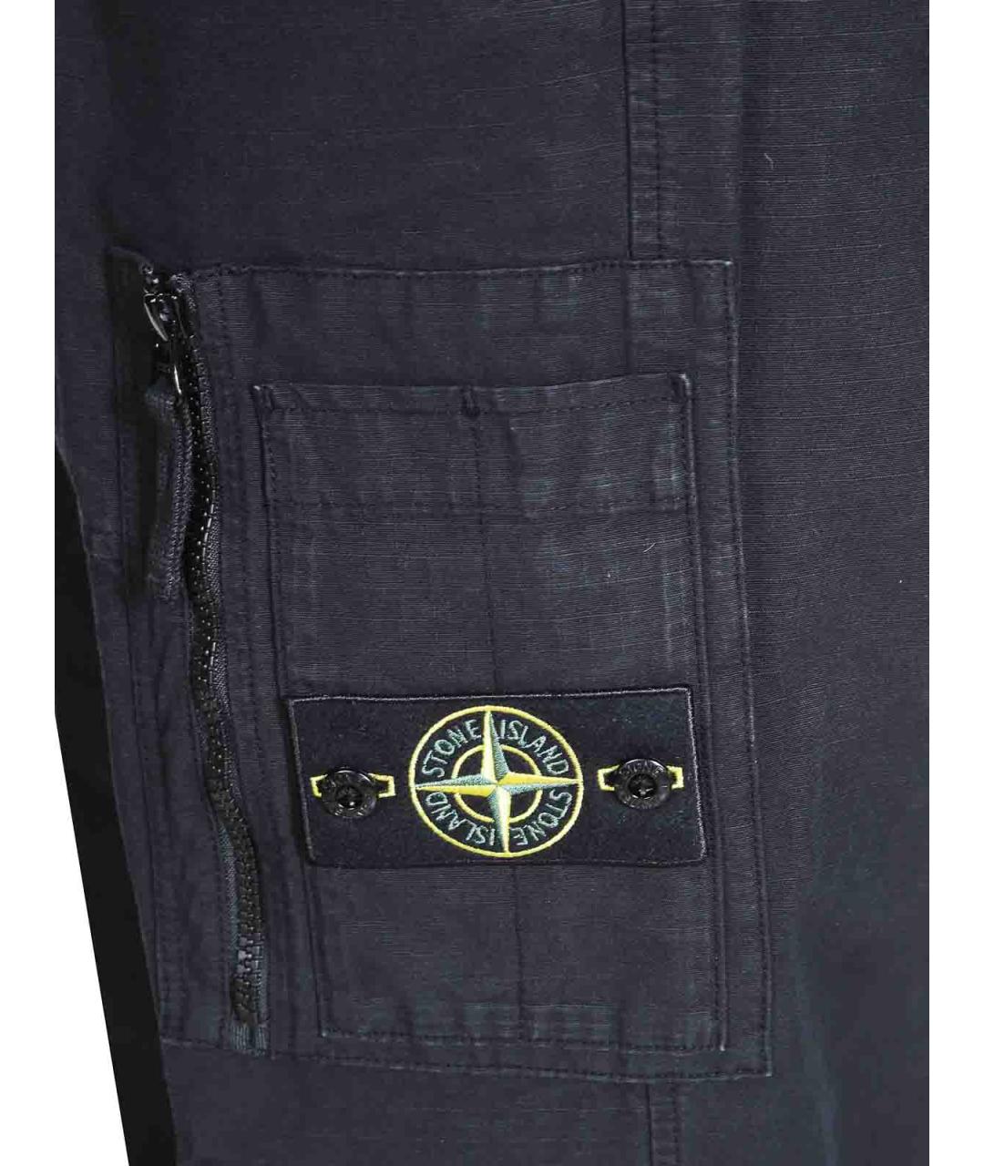 STONE ISLAND Черные повседневные брюки, фото 3