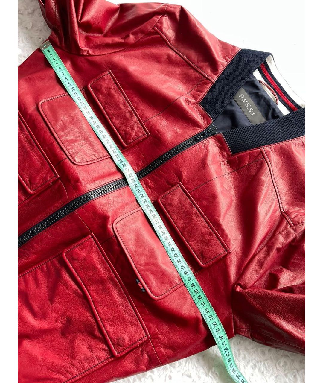 GUCCI Бордовая кожаная куртка, фото 6