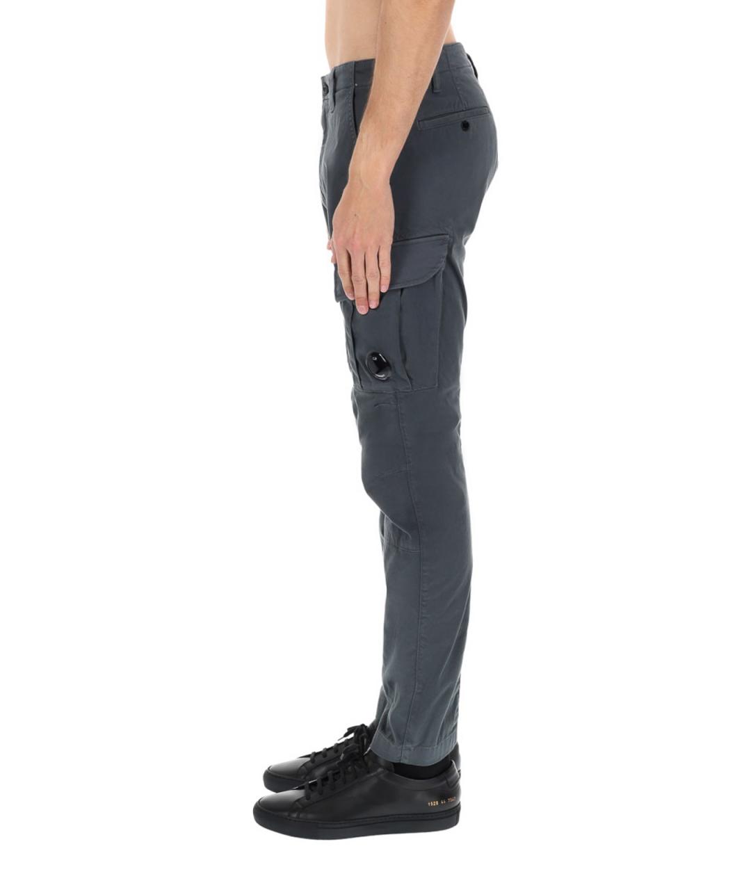 CP COMPANY Серые хлопковые повседневные брюки, фото 4