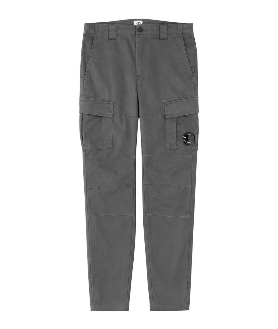 CP COMPANY Серые хлопковые повседневные брюки, фото 1