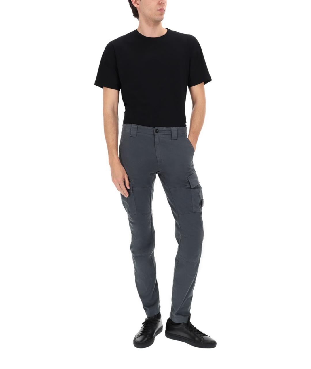 CP COMPANY Серые хлопковые повседневные брюки, фото 2