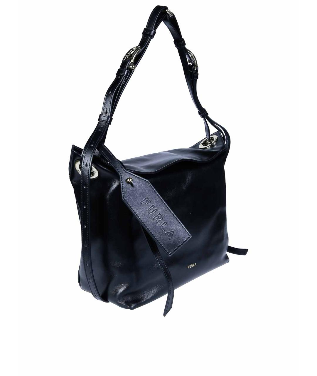 FURLA Черная кожаная сумка через плечо, фото 2