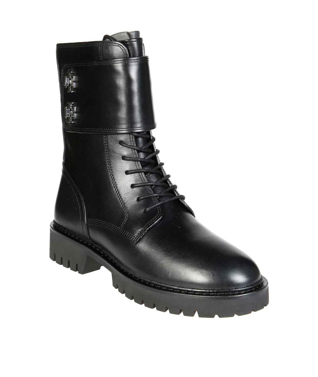 TORY BURCH Черные кожаные сапоги, фото 2