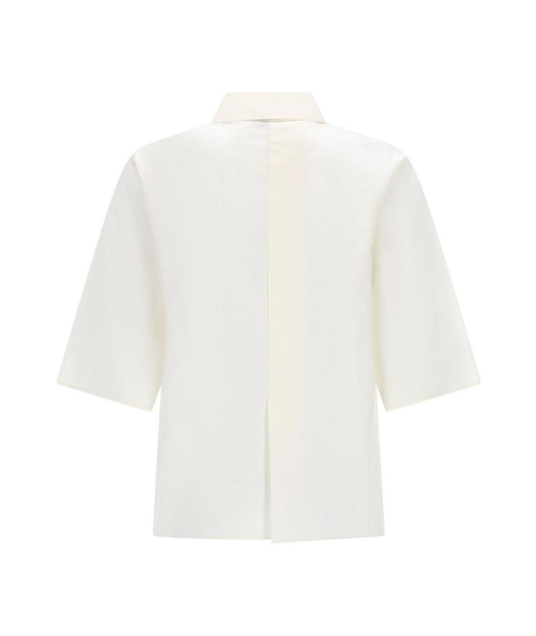 ALYSI Белая шелковая рубашка, фото 2