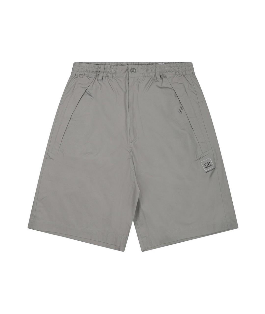 CP COMPANY Серые хлопковые шорты, фото 1