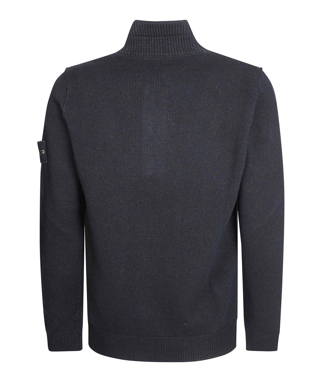 STONE ISLAND Черный шерстяной джемпер / свитер, фото 2
