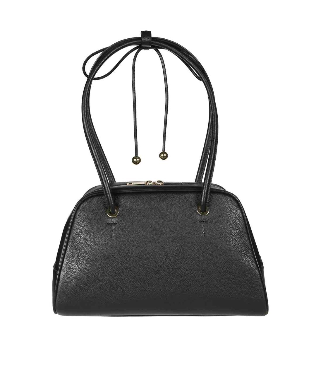 FURLA Черная кожаная сумка с короткими ручками, фото 3