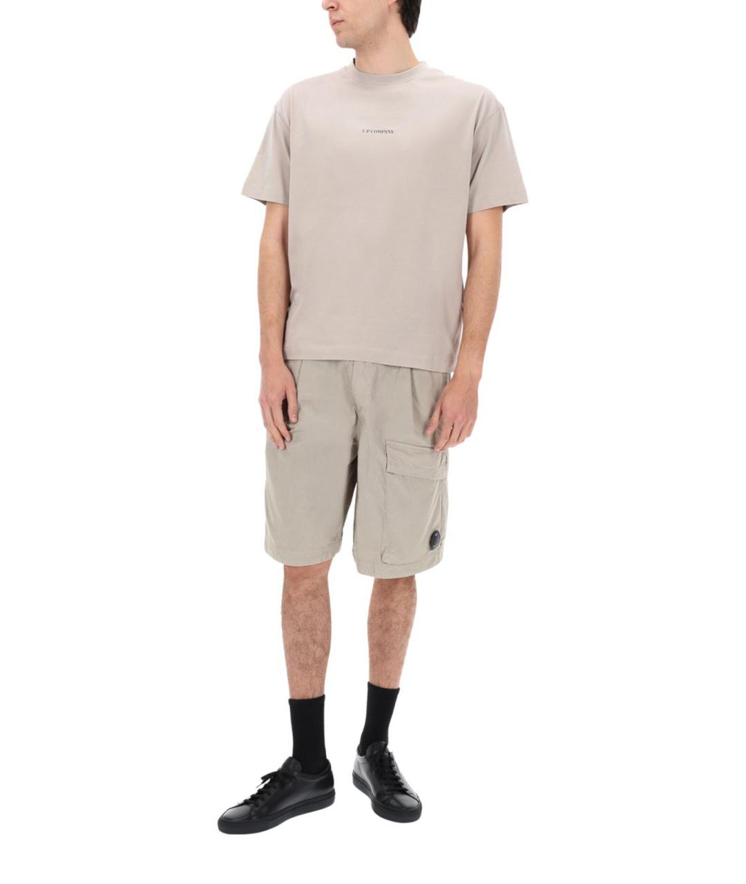 CP COMPANY Серые хлопковые шорты, фото 2