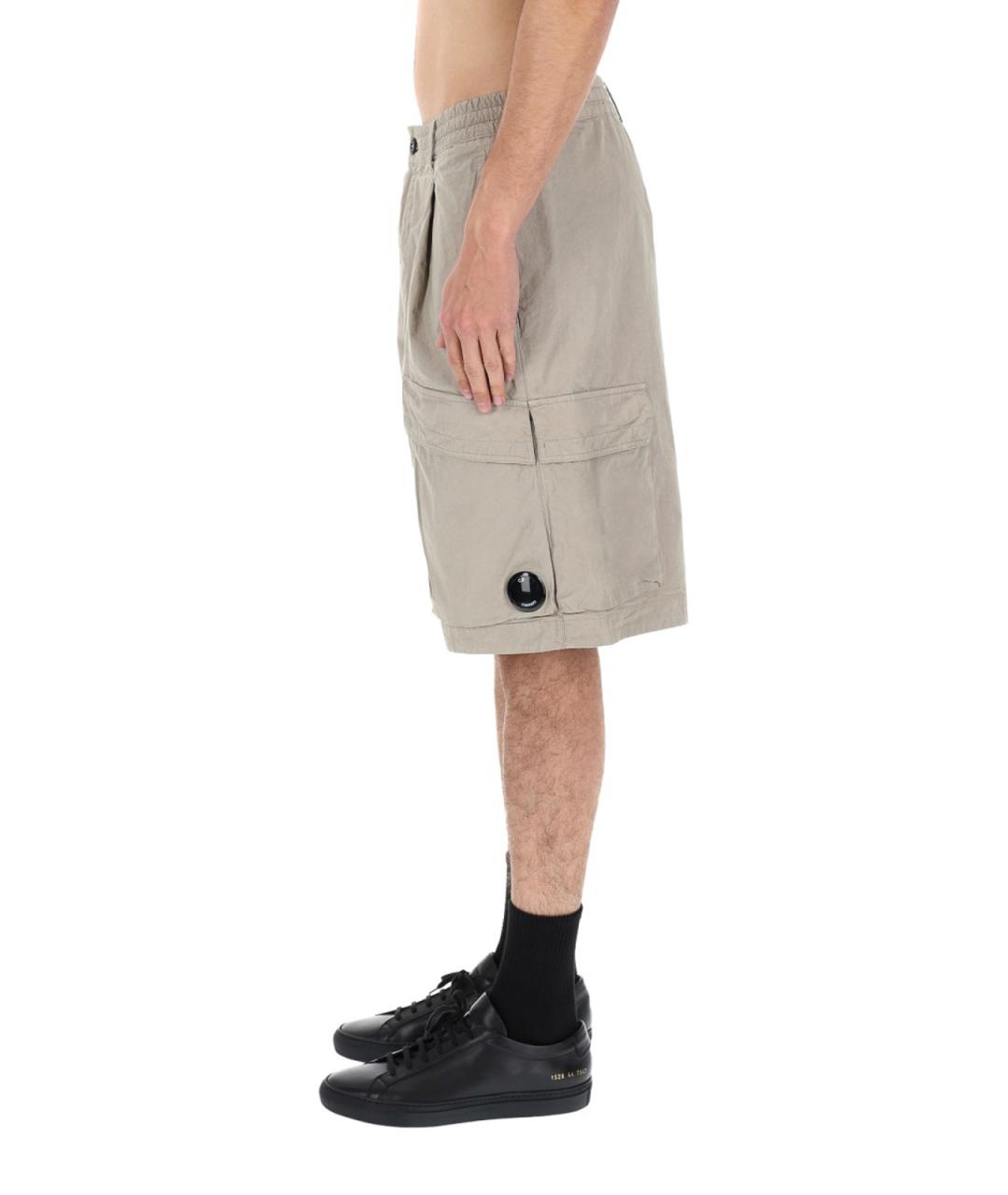 CP COMPANY Серые хлопковые шорты, фото 3