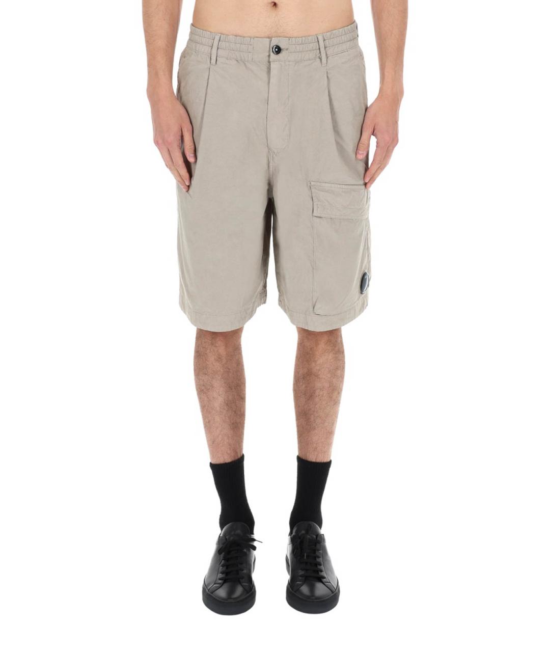 CP COMPANY Серые хлопковые шорты, фото 5