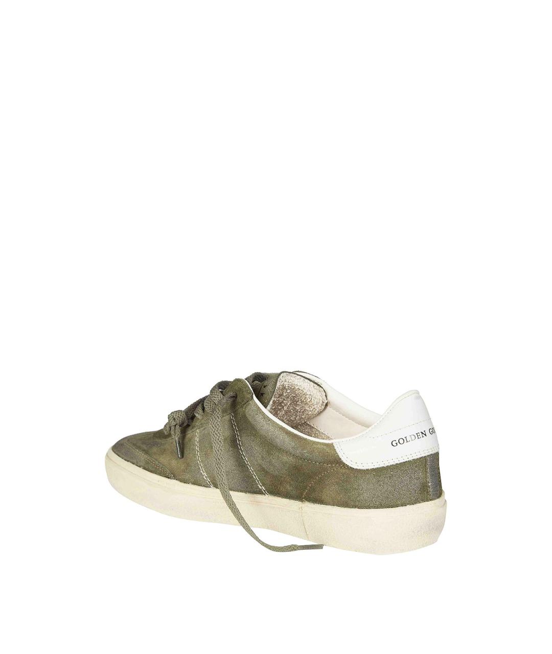 GOLDEN GOOSE Зеленые замшевые низкие кроссовки / кеды, фото 3