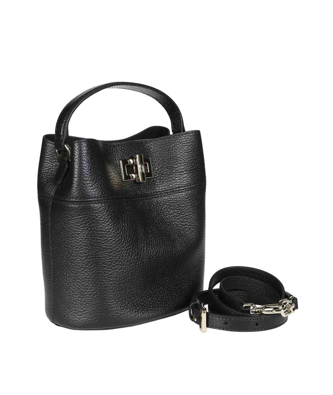FURLA Черная кожаная сумка с короткими ручками, фото 2