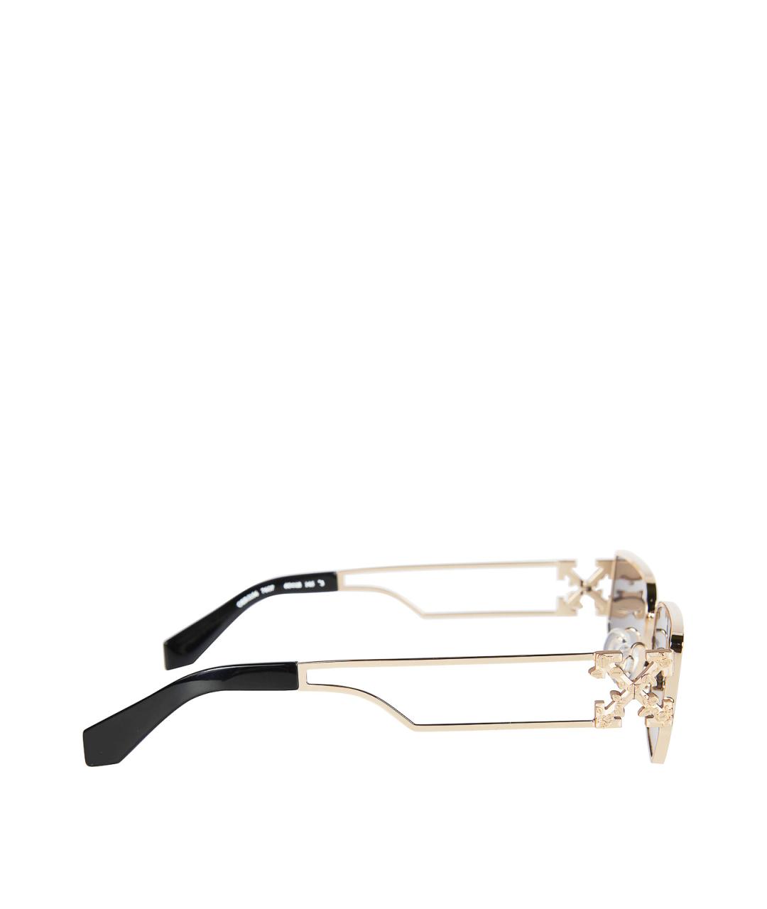 OFF-WHITE Золотые солнцезащитные очки, фото 3