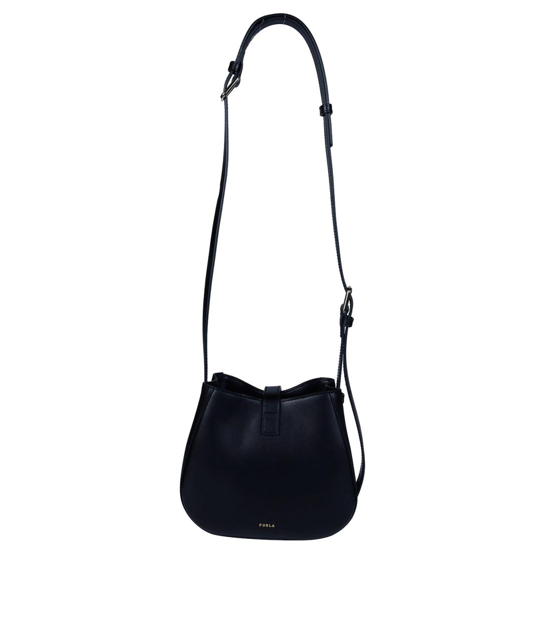 FURLA Черная кожаная сумка через плечо, фото 3