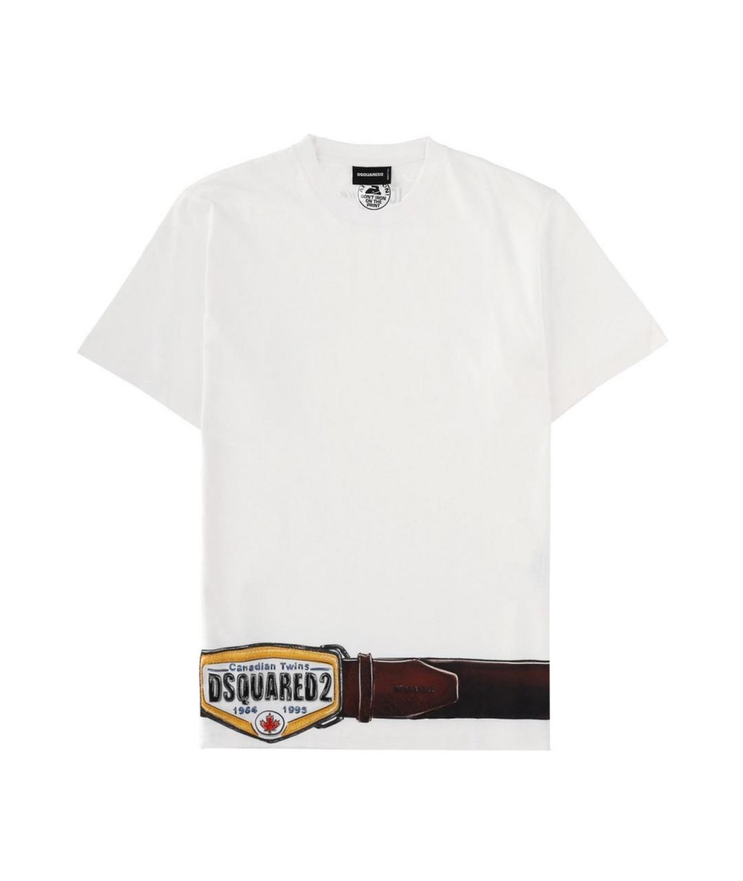 DSQUARED2 Белая хлопковая футболка, фото 1
