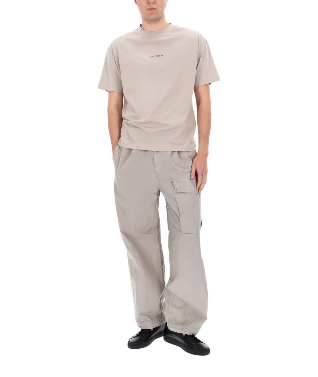 CP COMPANY Бежевые хлопковые повседневные брюки, фото 2